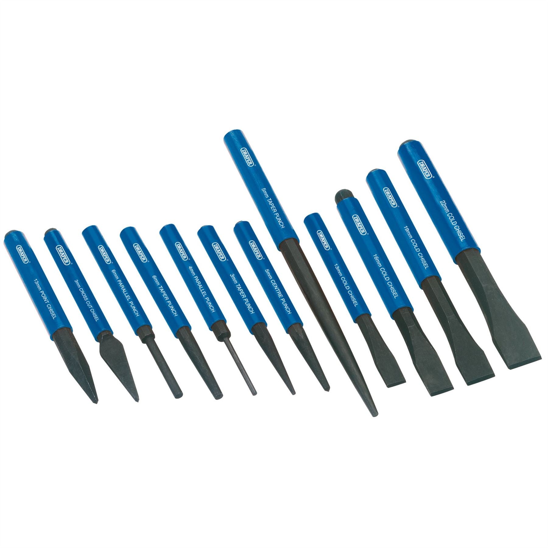 Draper 26557 Chisel and Punch Set 12 Piece Draper