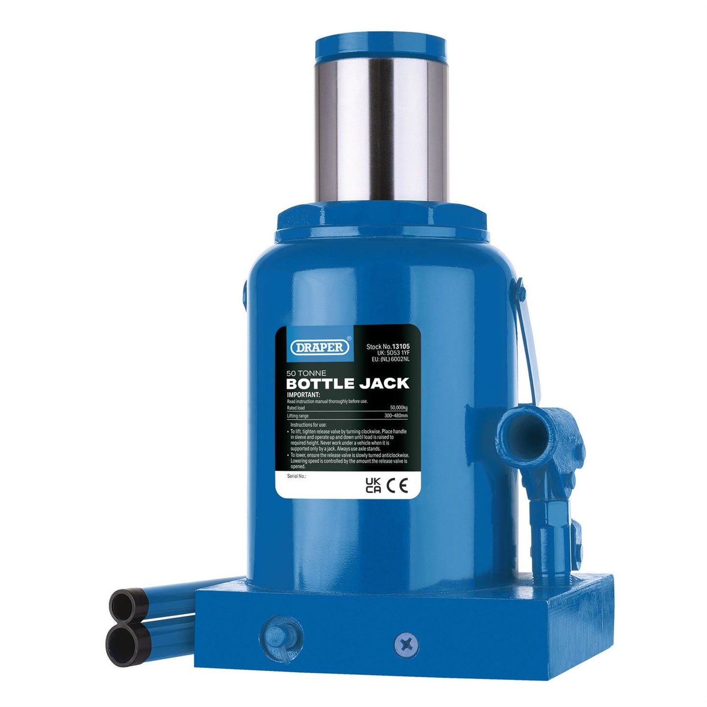 Draper 13105 Hydraulic Bottle Jack 50 Tonne Draper