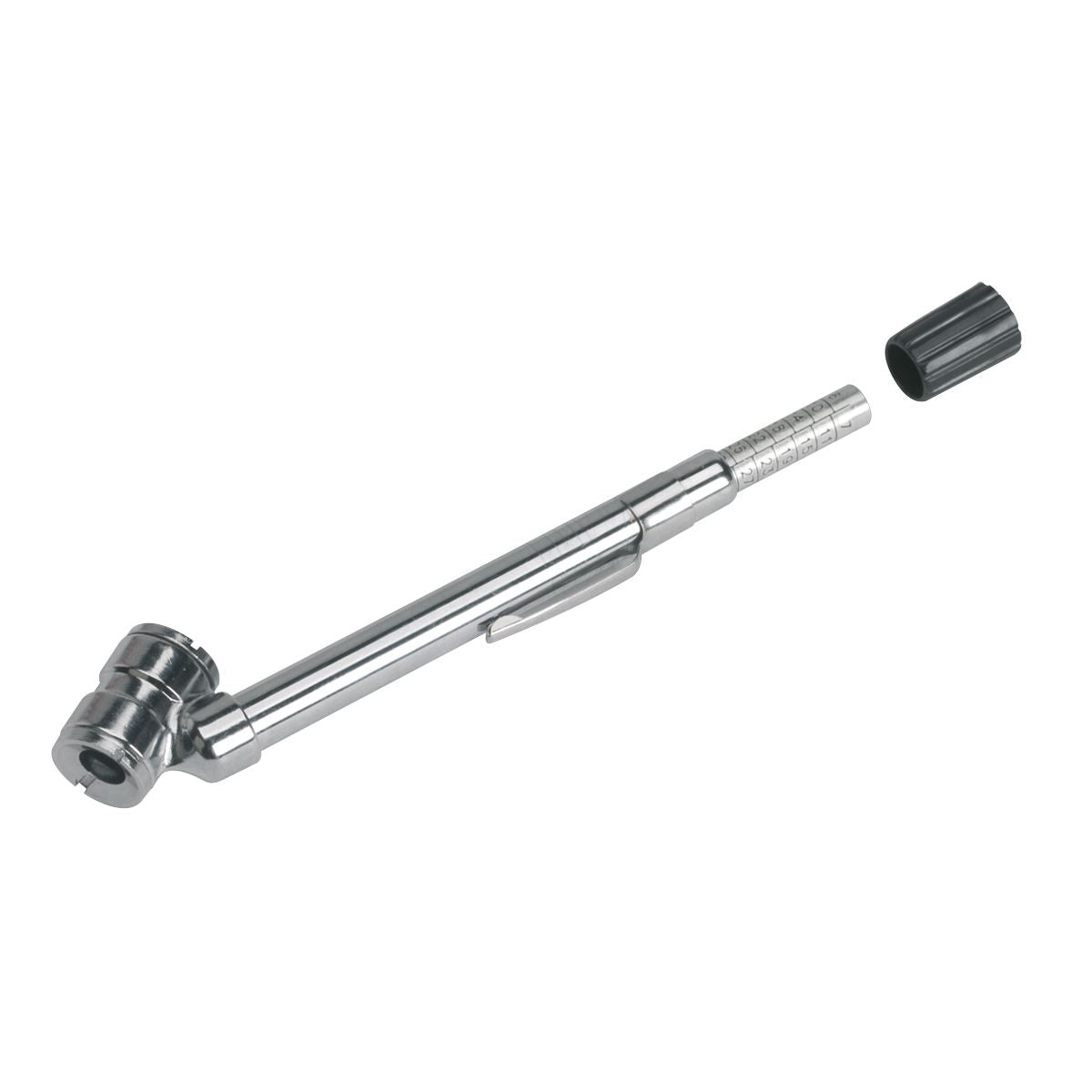 Sealey TSTPG8 Universal Deluxe Tyre Pressure Gauge with Pocket-Clip 6-50psi Sealey