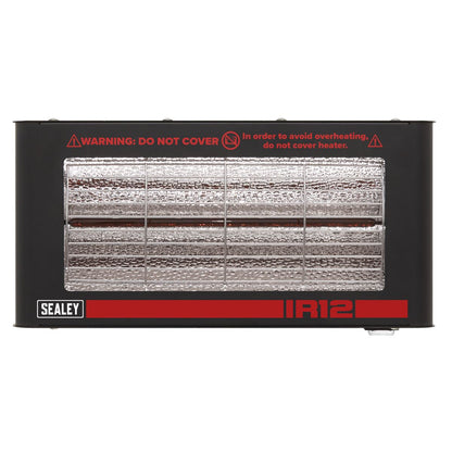 Sealey IR12 Infrared Quartz Heater - Wall Mounting 1.2W/230V Sealey