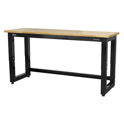 Sealey APMS22 Steel Adjustable Workbench with Wooden Worktop 1830mm - Heavy-Duty Sealey
