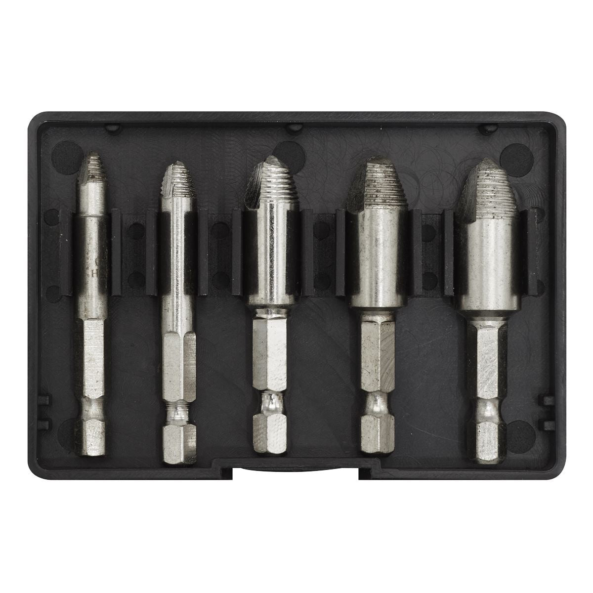 Sealey AK7228 HSS Screw Extractor Set 5pc Sealey