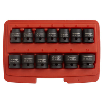 Sealey AK5613LP Impact Socket Set 13pc 1/2"Sq Drive Low Profile Metric Sealey