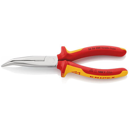 Knipex 34056 26 26 200 SB Snipe Nose Side Cutting Pliers insulated with multi-component grips 200mm Knipex