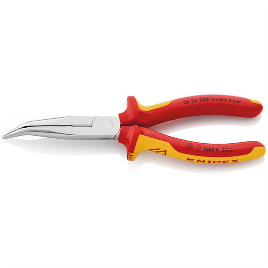 Knipex 34056 26 26 200 SB Snipe Nose Side Cutting Pliers insulated with multi-component grips 200mm Knipex