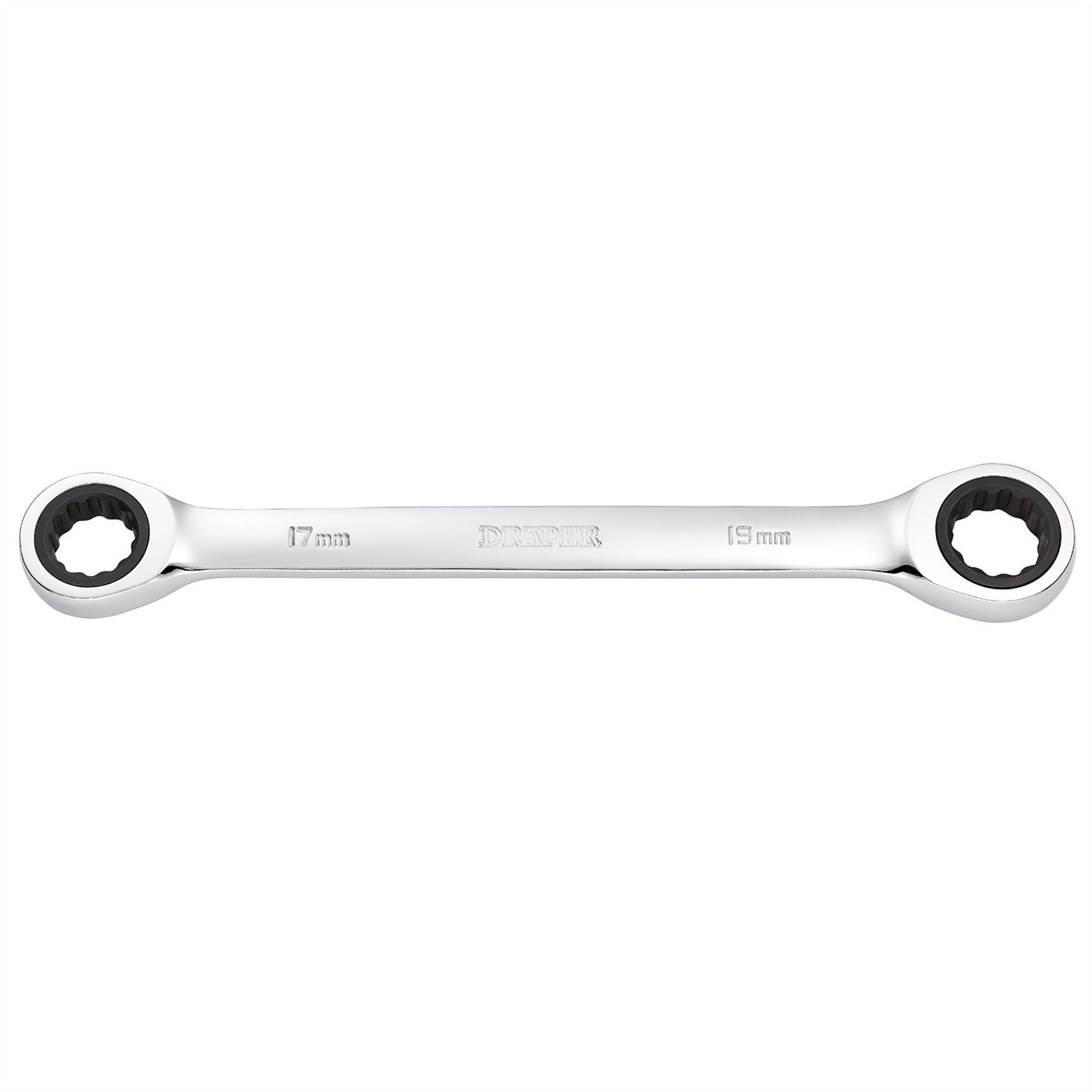 Draper 27740 HI-TORQ® Metric Double Ratchet Ring Spanner 17 x 19mm Draper