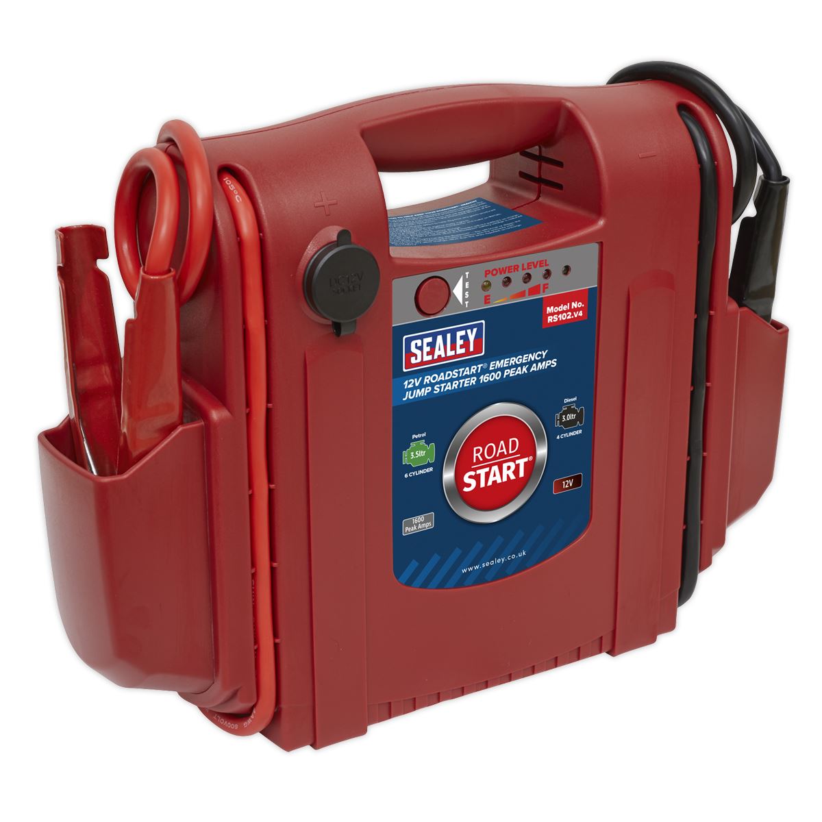 Sealey RS102 RoadStart® Emergency Jump Starter 12V 1600 Peak Amps Sealey