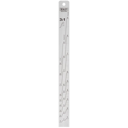 Sealey PA07 Aluminium Paint Measuring Stick 1:1/3:1 Sealey