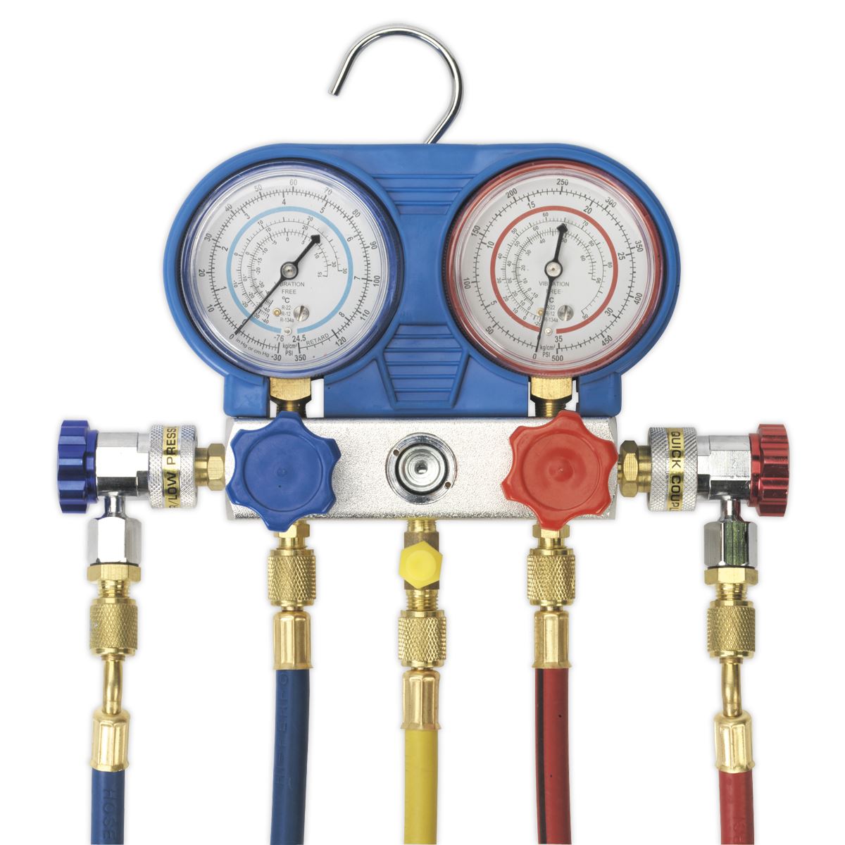 Sealey VSAC002 Air Conditioning System Manifold with Sight Glass Sealey