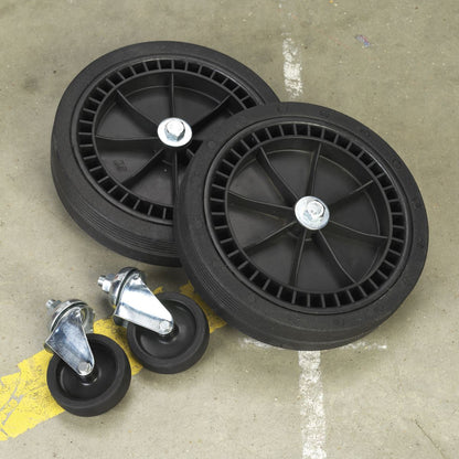 Sealey COMPKIT5 Wheel Kit for Fixed Compressors - 2 Castors & 2 Fixed Sealey
