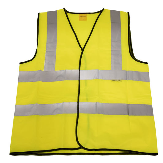 Sealey 9804M Hi-Vis Waistcoat (Site and Road Use) Yellow - Medium Sealey