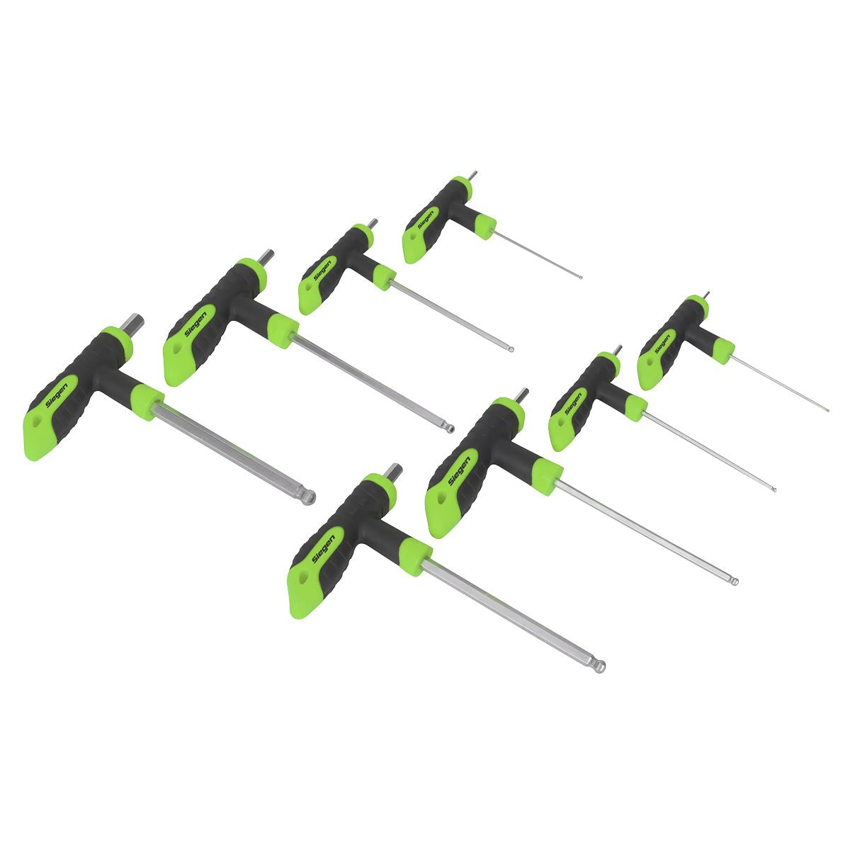 Siegen S01069 T-Handle Ball-End Hex Key Set 8pc Siegen