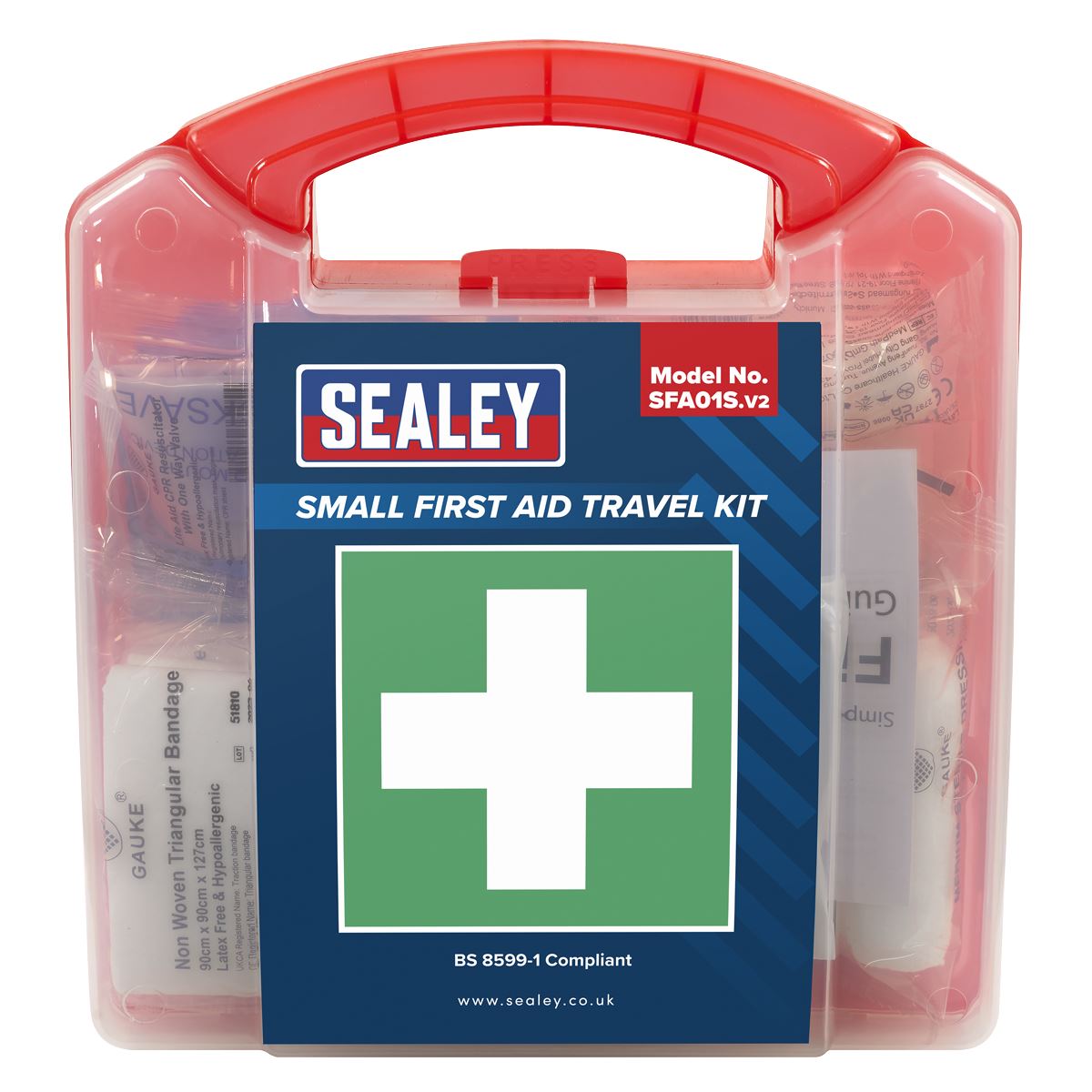 Sealey SFA01S First Aid Kit Small - BS 8599-1 Compliant Sealey