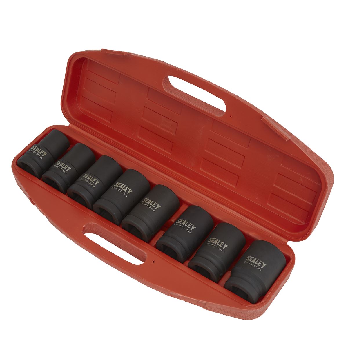 Sealey AK888M Impact Socket Set 8pc Deep 1"Sq Drive - Metric Sealey