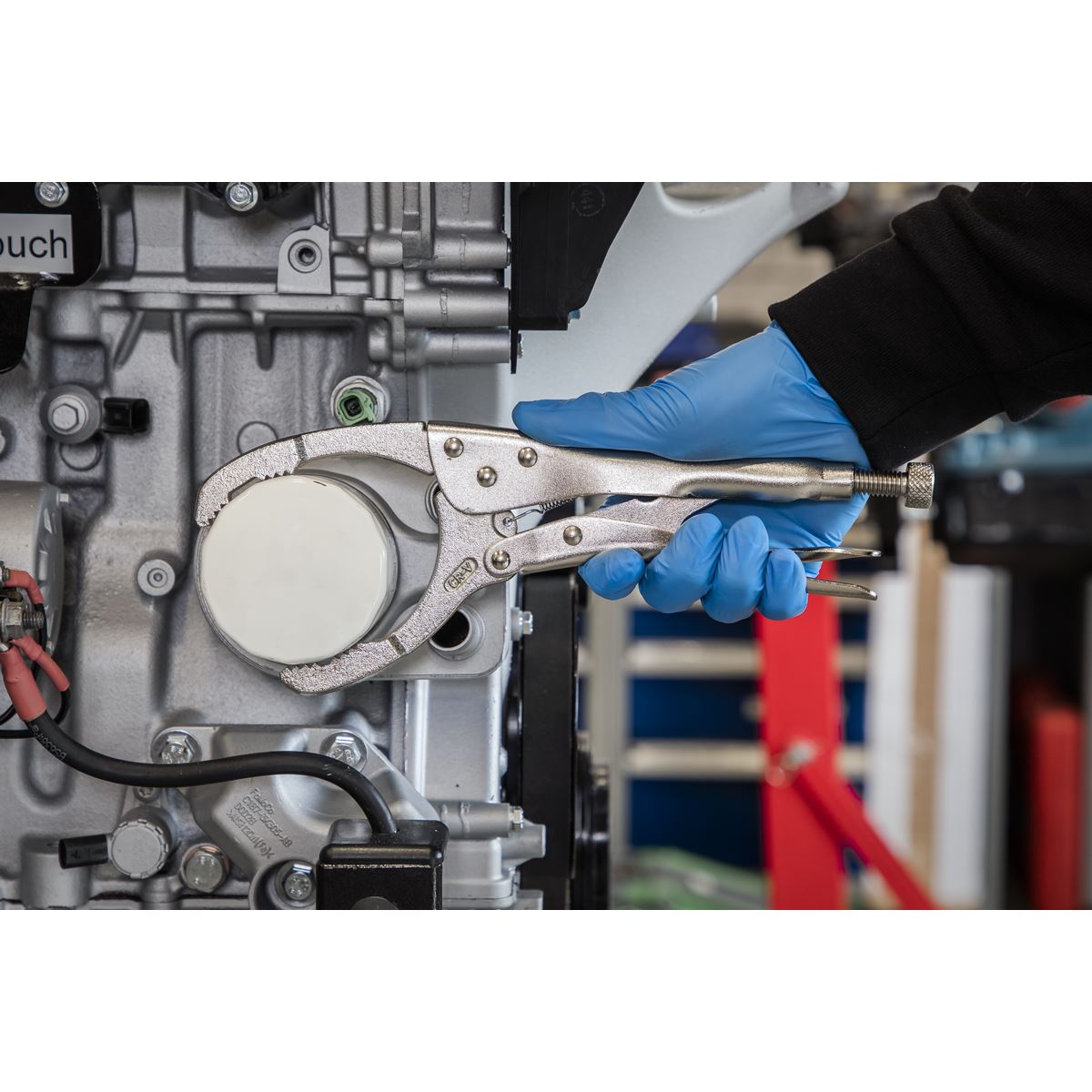 Sealey AK6422 Ø45-130mm Oil Filter Locking Pliers Sealey