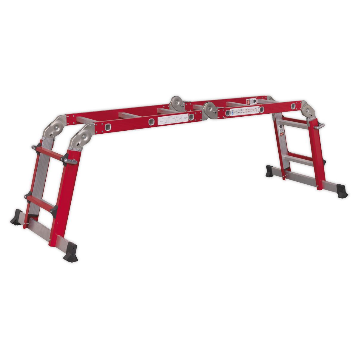 Sealey AFPL2 Aluminium Multipurpose Ladder EN 131 Adjustable Height Sealey