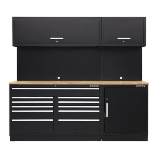Sealey APMSCOMBO4W Premier 2.3m Storage System - Oak Worktop Sealey
