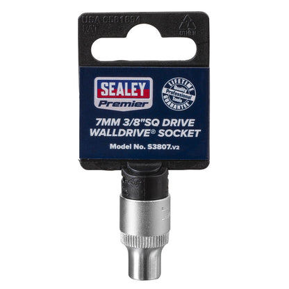 Sealey S3807 WallDrive® Socket 7mm 3/8"Sq Drive Sealey