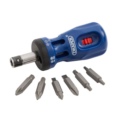 Draper 75065 Stubby Ratchet Screwdriver and Bit Sets Countertop Display 24 Piece Draper