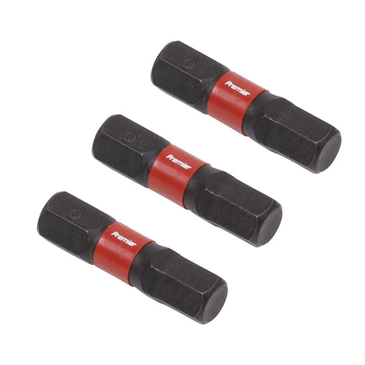 Sealey AK8214 Hex 6mm Impact Power Tool Bits 25mm - 3pc Sealey