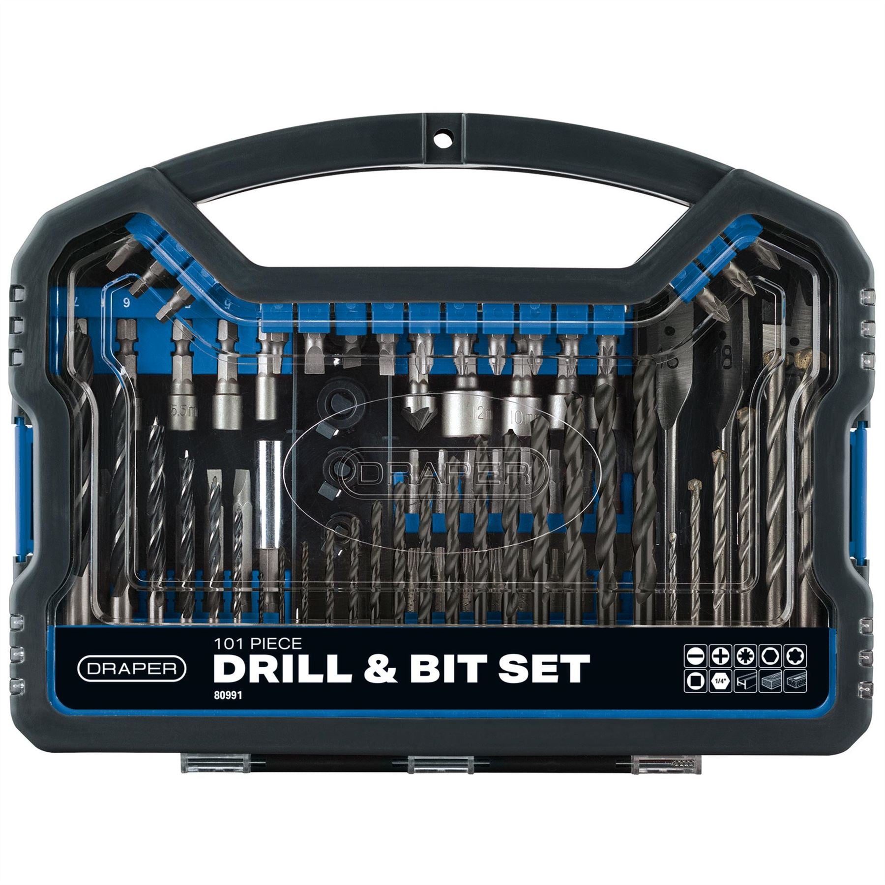 Draper 80991 Drill Bit and Accessory Kit 101 Piece Draper