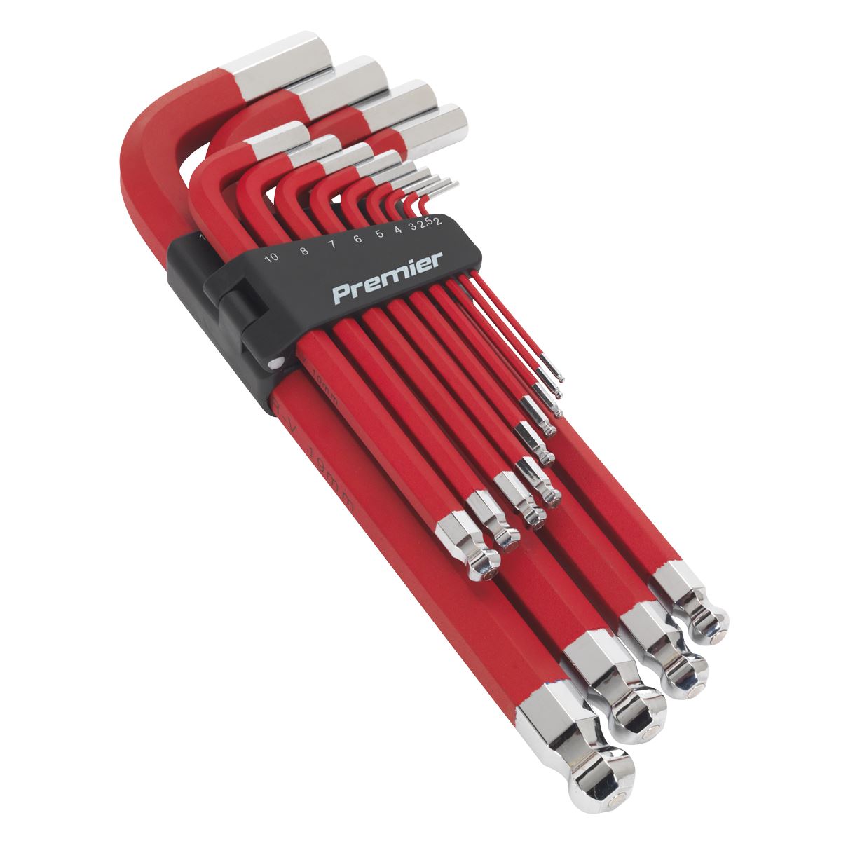 Sealey AK7187 Jumbo Ball-End Hex Key Set 13pc Anti-Slip - Metric Sealey
