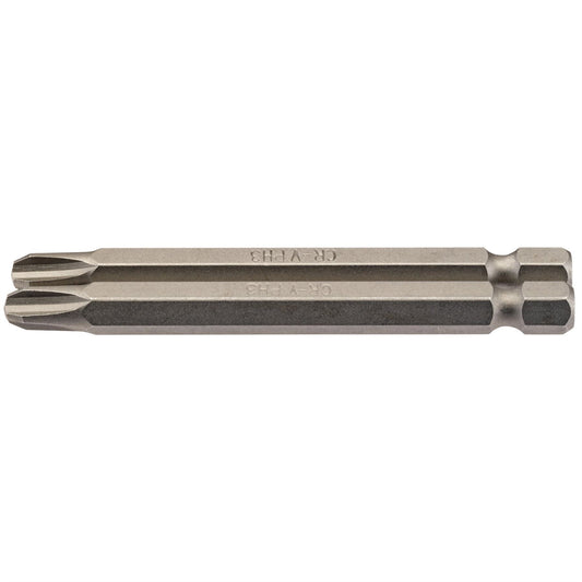 Draper 64316 Cross Slot Insert Bit 1/4" Hex 75mm Long No.3 Pack of 2 Draper