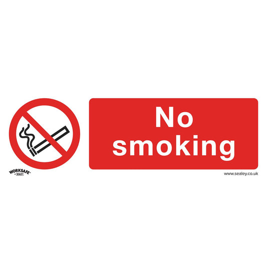Sealey SS13P1 Prohibition Safety Sign - No Smoking - Rigid Plastic Sealey