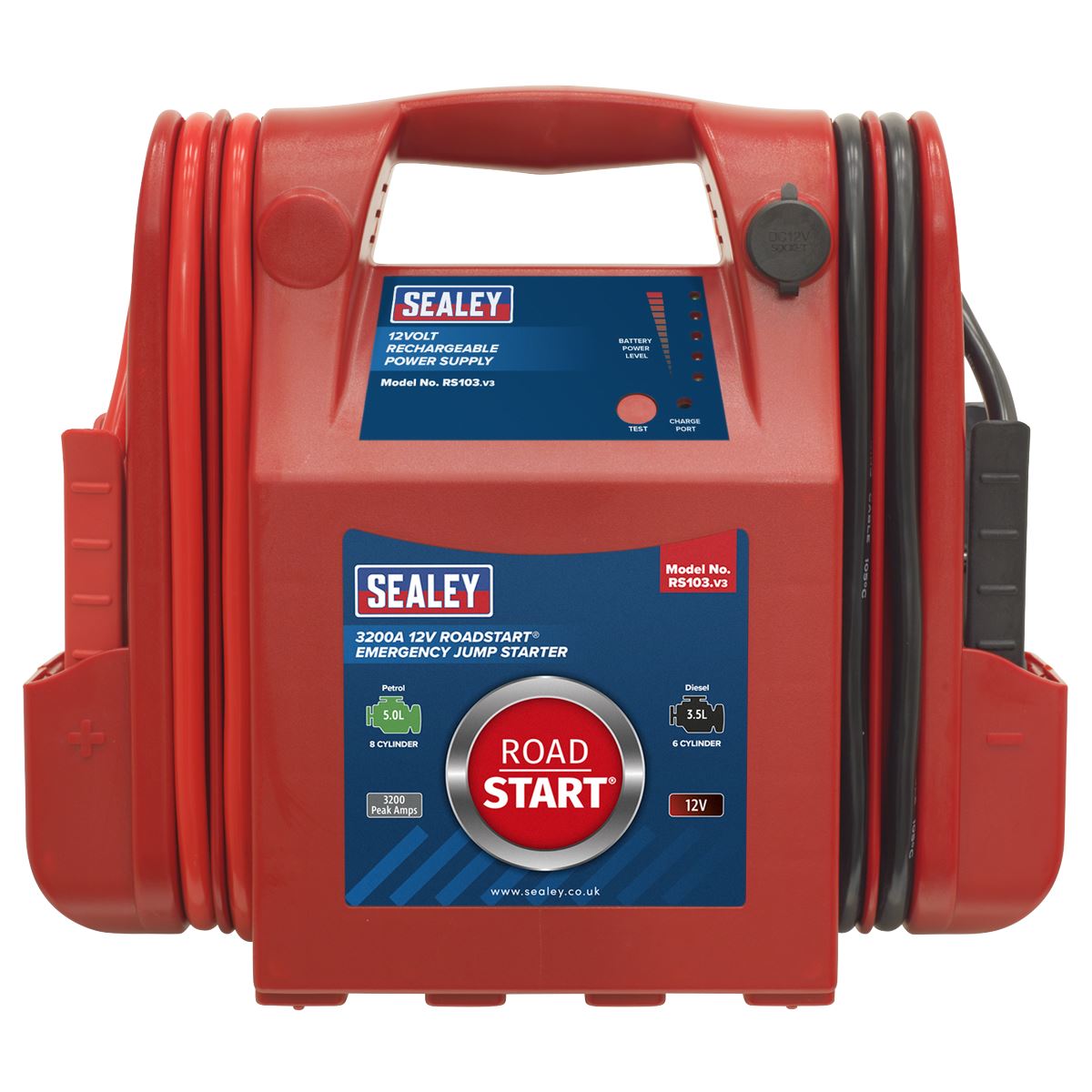 Sealey RS103 RoadStart® Emergency Jump Starter 12V 3200 Peak Amps Sealey