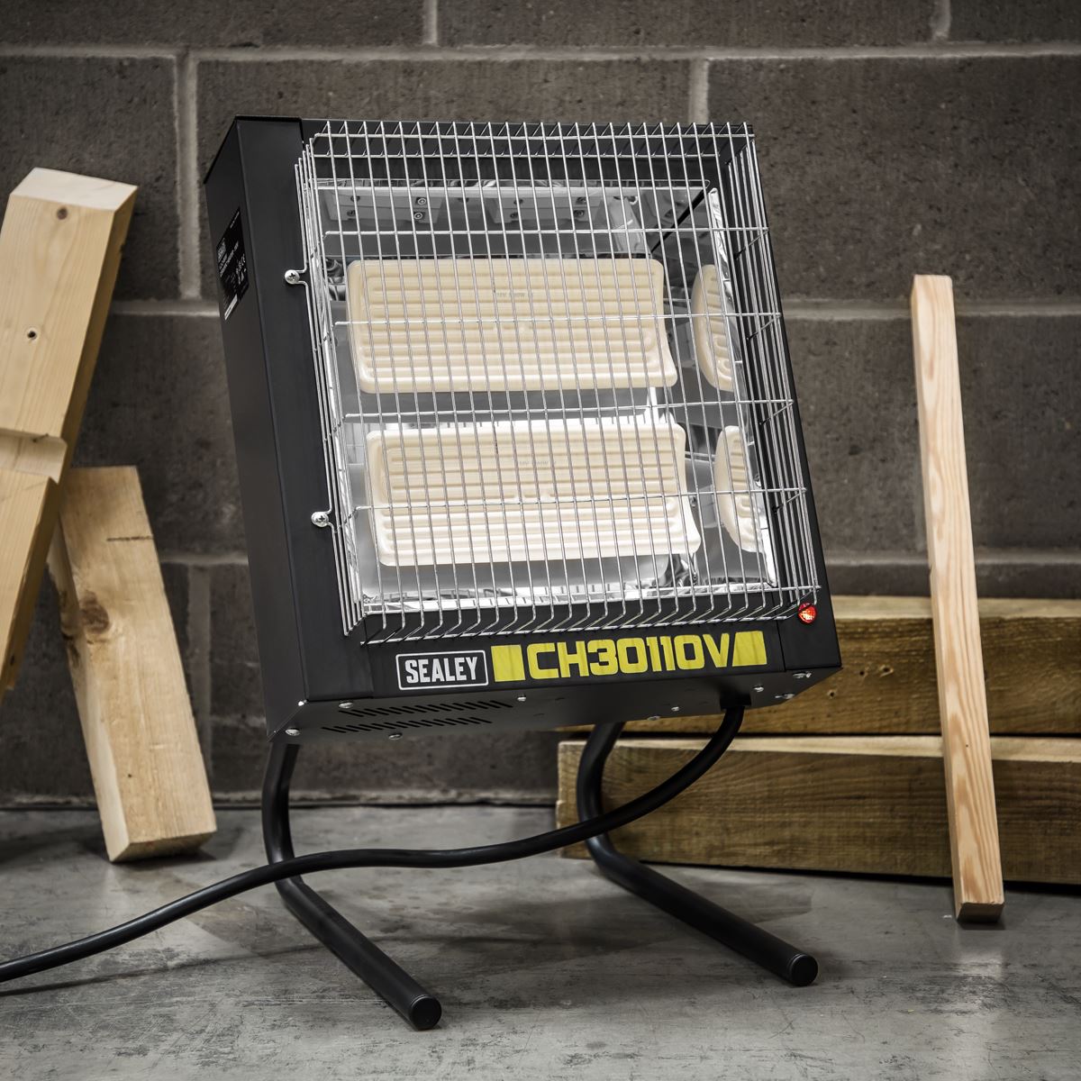 Sealey CH30110V Ceramic Heater 1.2/2.4kW - 110V Sealey