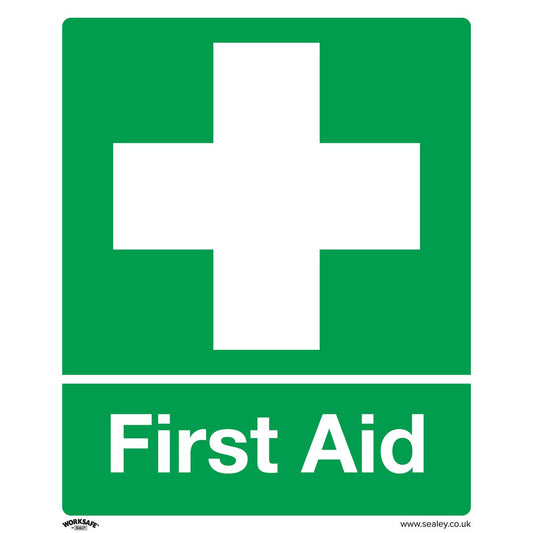 Sealey SS26P1 Safety Sign - First Aid - Rigid Plastic Sealey