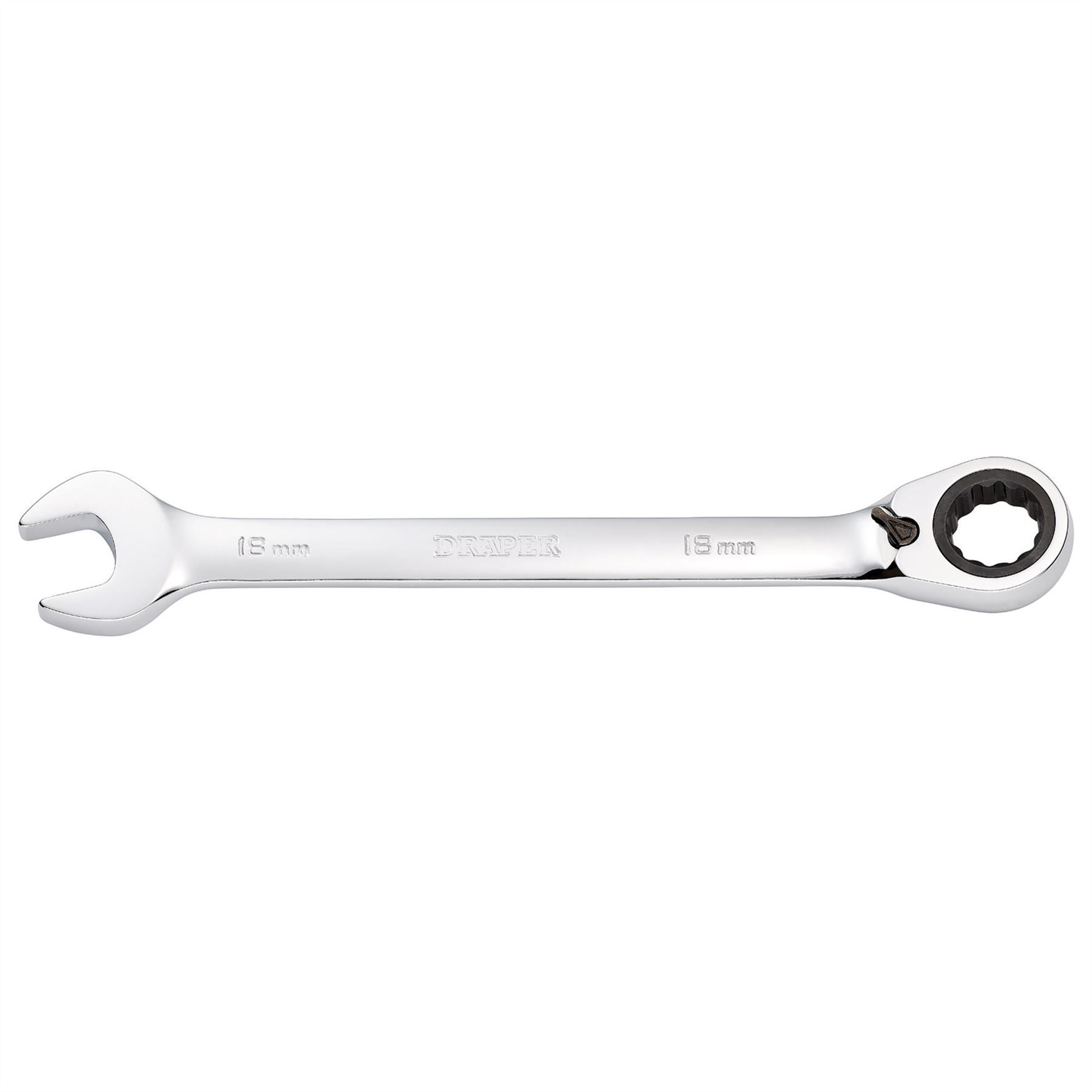 Draper 52006 HI-TORQ® Metric Reversible Ratcheting Combination Spanner 18mm Draper