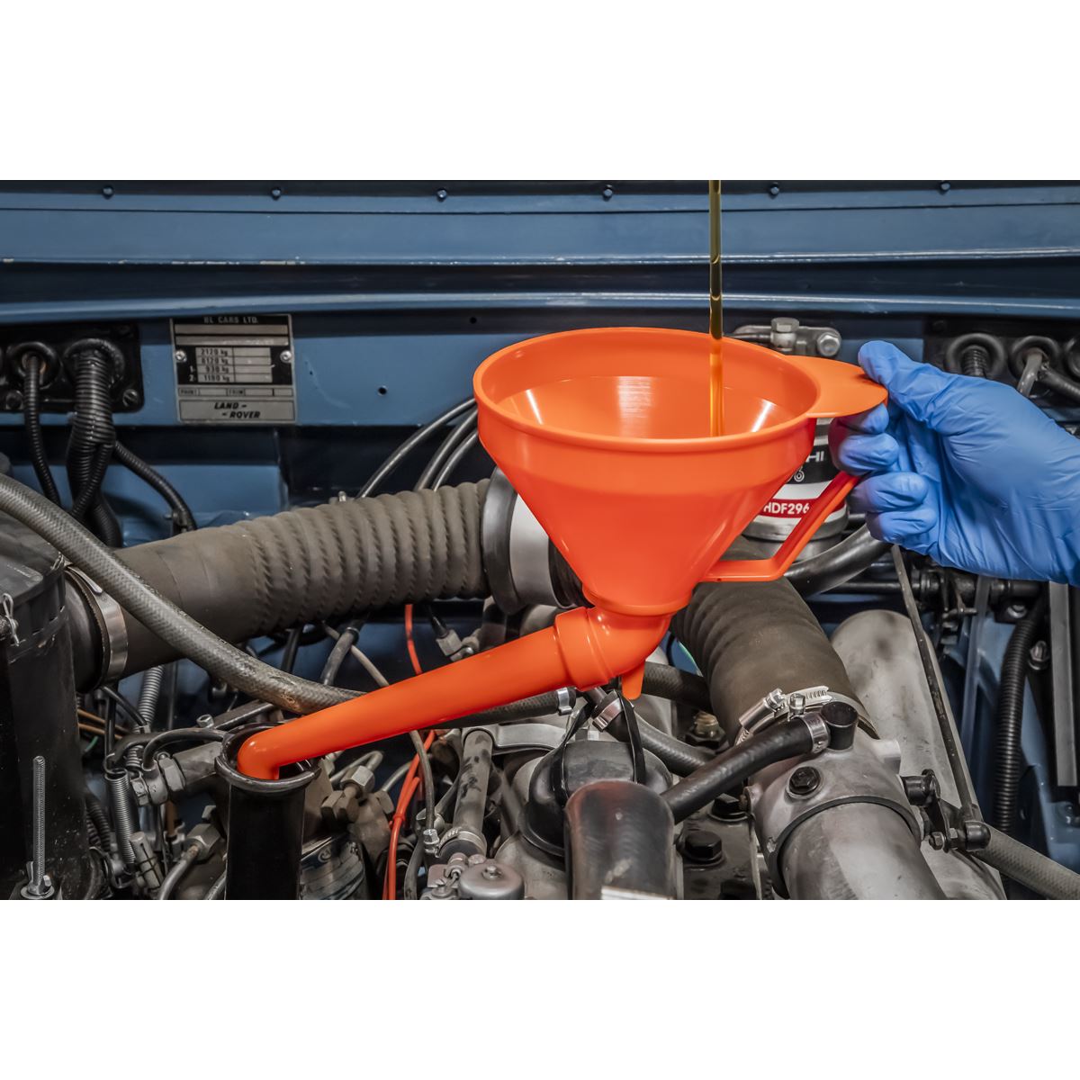 Sealey F16 Funnel with Fixed Offset Spout & Filter Medium Ø160mm Sealey