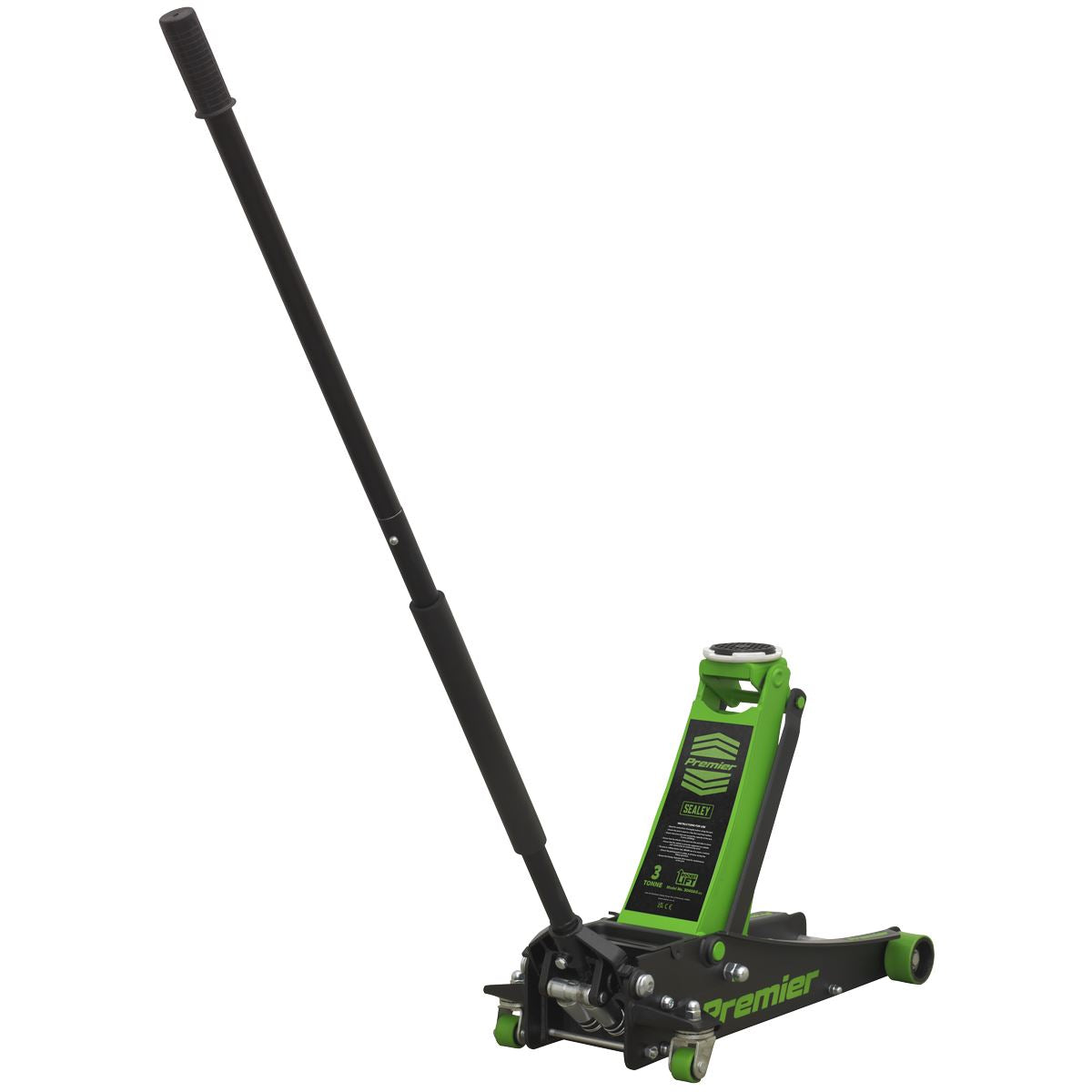 Sealey 3040AG Premier Low Profile Trolley Jack with Rocket Lift 3 Tonne - Green Sealey