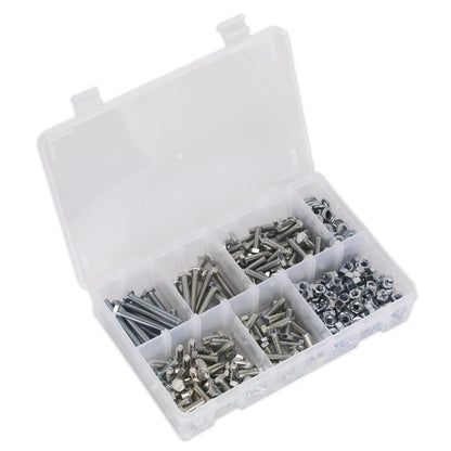 Sealey AB050SNW Setscrew Nut & Washer Assortment 408pc High Tensile M6 Metric Sealey