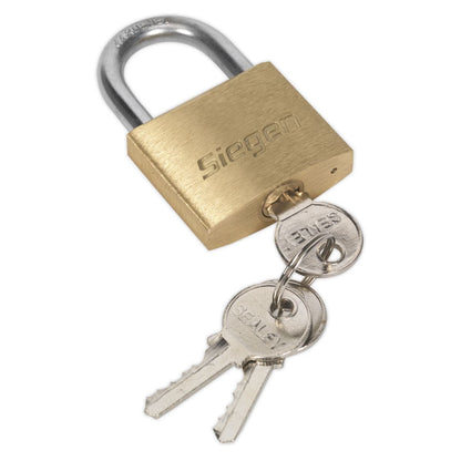 Siegen S0987 Brass Body Padlock with Brass Cylinder 40mm Siegen