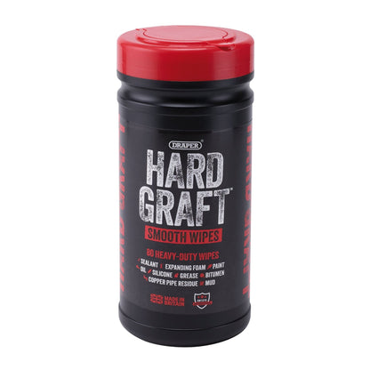Draper 12434 Hard Graft Multipurpose Smooth Wipes Tub of 80 Draper