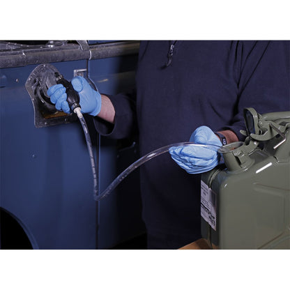 Sealey EC96 Emergency Fuel Transfer Syphon Pump for Petrol/Diesel/Water/Low Viscosity Fluids - 2m Hose Sealey