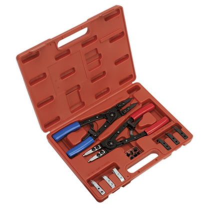 Sealey AK8500 Circlip Pliers Set Internal/External 265mm Heavy-Duty Sealey