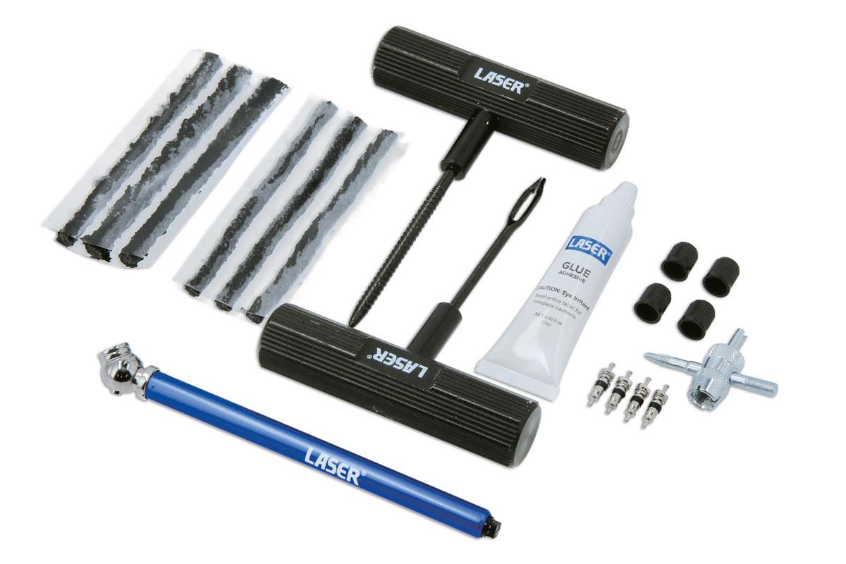 Laser 9146 Emergency Tyre Repair Kit 19pc Laser Tools