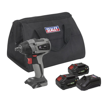 Sealey CP20VIWXKIT Brushless Impact Wrench Kit 1/2"Sq Drive 20V 4Ah SV20 Series Sealey