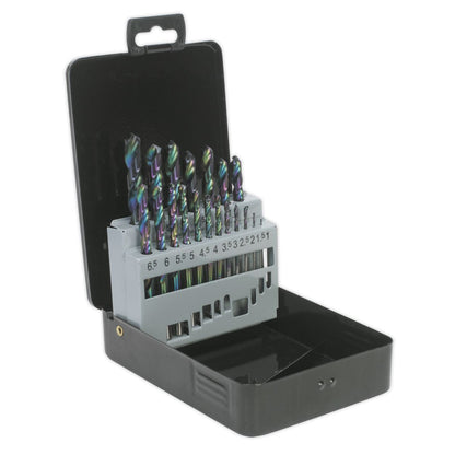 Siegen S0868 HSS Drill Bit Set 19pc Edge Ground Metric DIN 338 Siegen