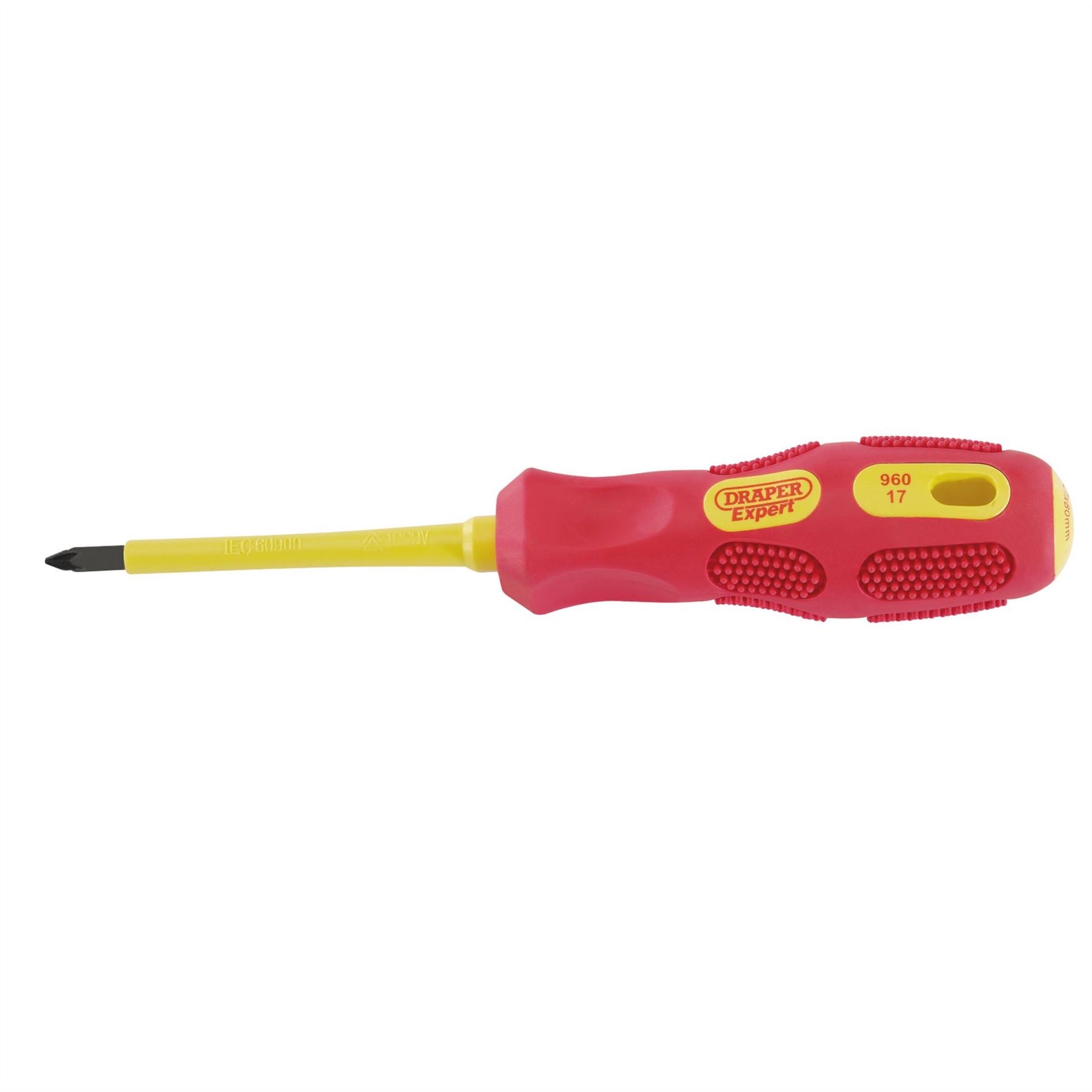 Draper 69228 VDE Approved Fully Insulated PZ TYPE Screwdriver No.1 x 80mm Draper