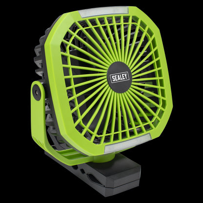 Sealey SCF8WL Portable Clip Fan with Worklight 8" 4 Speeds Sealey