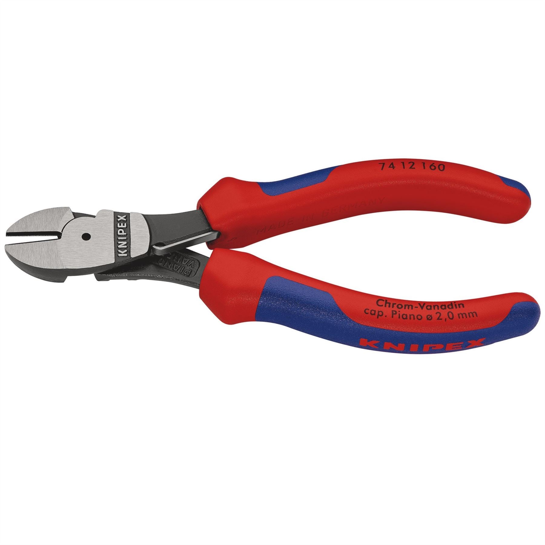 Knipex 44268 74 12 160 High Leverage Diagonal Side Cutters with Return Spring 160mm Knipex