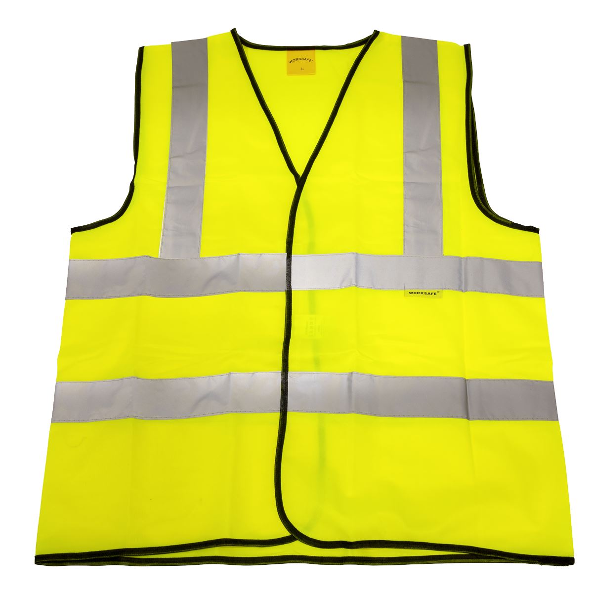 Sealey 9804L Hi-Vis Waistcoat (Site and Road Use) Yellow - Large Sealey