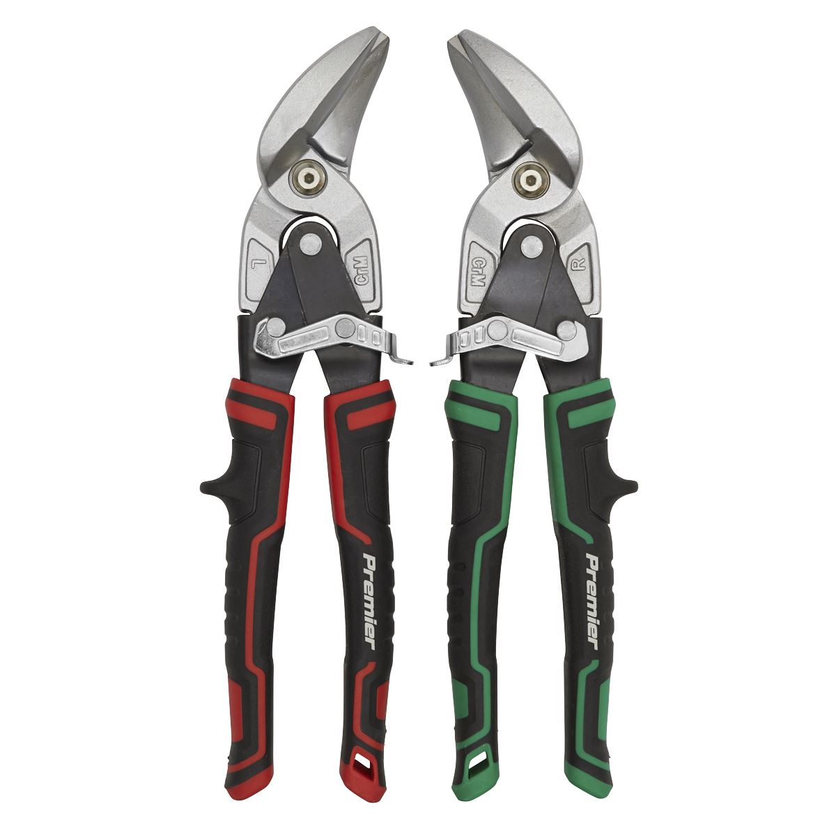 Sealey AK69072 High Leverage Offset Aviation Tin Snip Set 2pc Sealey