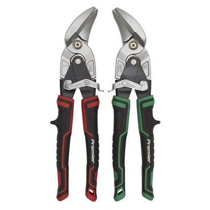 Sealey AK69072 High Leverage Offset Aviation Tin Snip Set 2pc Sealey