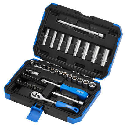 Draper 16355 Metric Socket Set 1/4" Sq. Dr. 47 Piece Draper