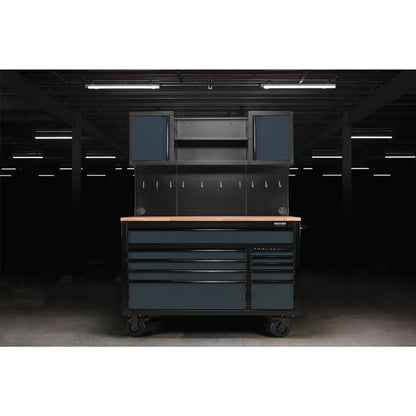 Draper 08242 BUNKER® 10 Drawer Roller Workstation with Workbench 56" Grey Draper